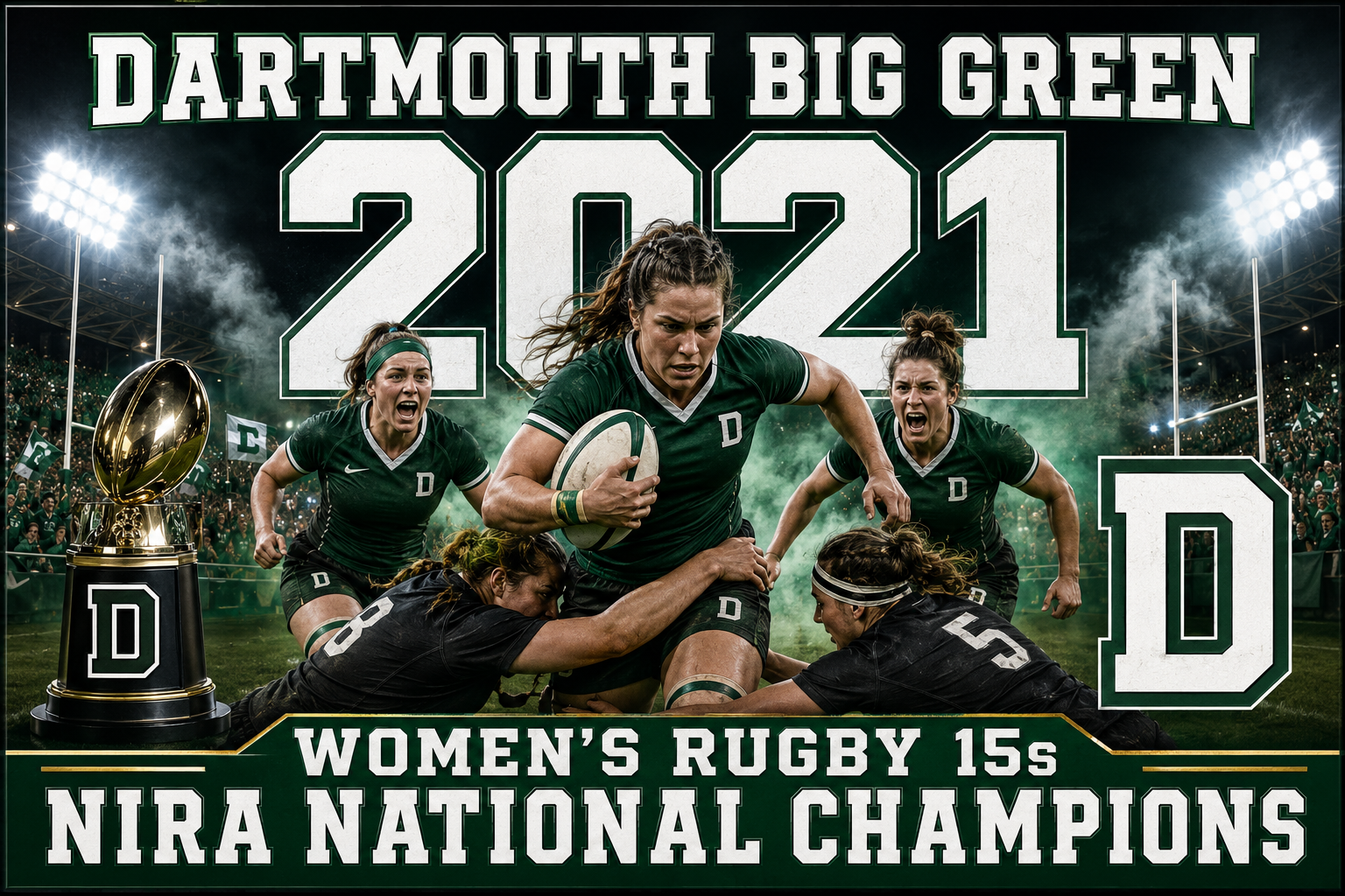 Dartmouth Big Green Women’s Rugby 15s 2021 Wall Art