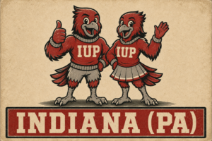 IUP Indiana (PA) Red Bird Mascots Vintage-Style Wall Art