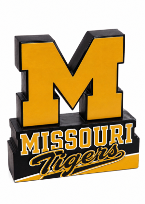 Black and Gold Missouri Tigers M Freestanding Display