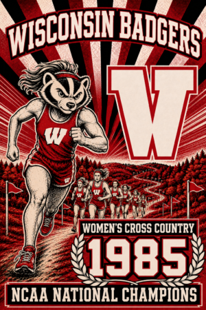Wisconsin Badgers Women's Cross Country 1985 Poster