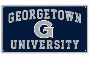 Georgetown University Navy and Silver Wall Sign