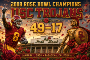 2008 Rose Bowl USC Trojans 49-17 Wall Art Design