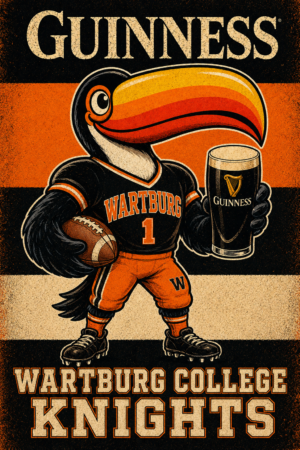 Guinness Warburg College Knights Toucan Football Wall Art
