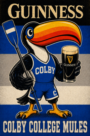 Guinness Colby College Mules Toucan Paddler Wall Art