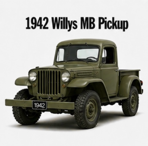 1942 Willys MB Pickup Truck Vintage Vehicle Design