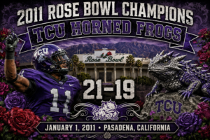 2011 Rose Bowl TCU Horned Frogs Football Poster Design