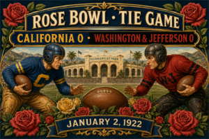 Rose Bowl Tie Game 1922 Football Wall Art Design