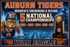 Auburn Tigers Women’s Swimming & Diving Championship Wall Art