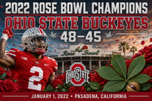 2022 Rose Bowl Ohio State Buckeyes 48-45 Wall Art