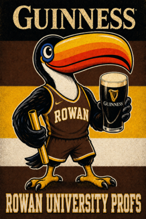 Rowan University Profs Guinness-Themed Toucan Poster