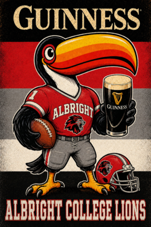 Albright College Lions Toucan Football Wall Art