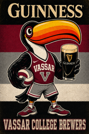 Vassar College Brewers Toucan Guinness-Inspired Wall Art
