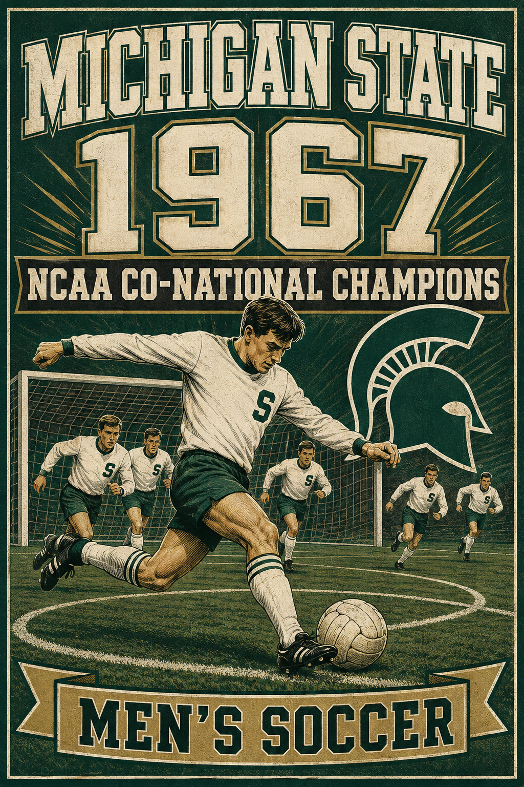 Michigan State 1967 Men’s Soccer Championship Wall Art