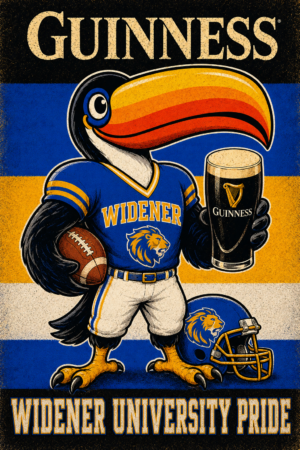 Widener University Pride Toucan Guinness-Themed Wall Art