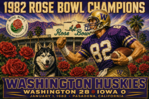 1982 Rose Bowl Champions Washington Huskies Wall Art
