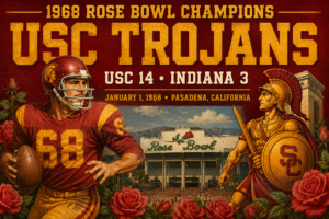 1968 Rose Bowl Champions USC Trojans Vintage-Style Poster