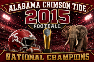 Alabama Crimson Tide 2015 Football National Champions Wall Art