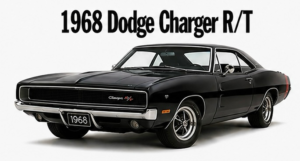 1968 Dodge Charger R/T Classic Car Wall Art Design