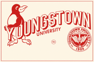 Youngstown University Penguin Vintage-Style Wall Art Print