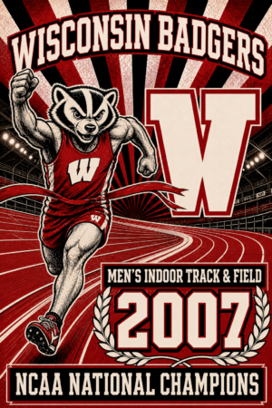 Wisconsin Badgers 2007 Indoor Track & Field Champions Wall Art