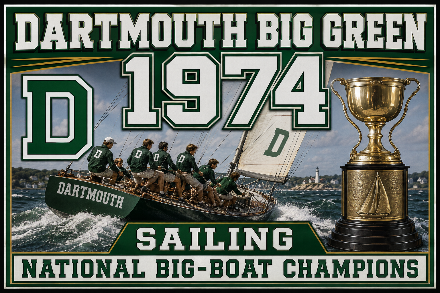 Dartmouth Big Green 1974 Sailing Championship Wall Art