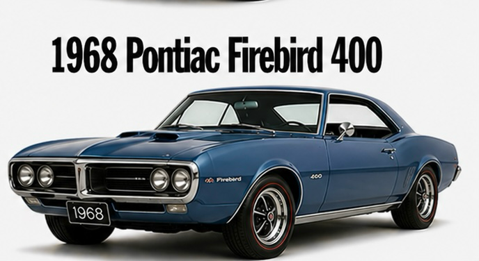1968 Pontiac Firebird 400 Blue Car Print