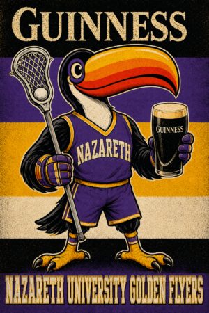 Nazareth University Golden Flyers Toucan Guinness Wall Art