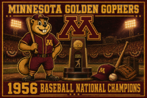Minnesota Golden Gophers 1956 Baseball Champions Wall Art