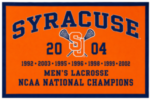 Syracuse Men's Lacrosse NCAA Championships Orange Navy Wall Banner