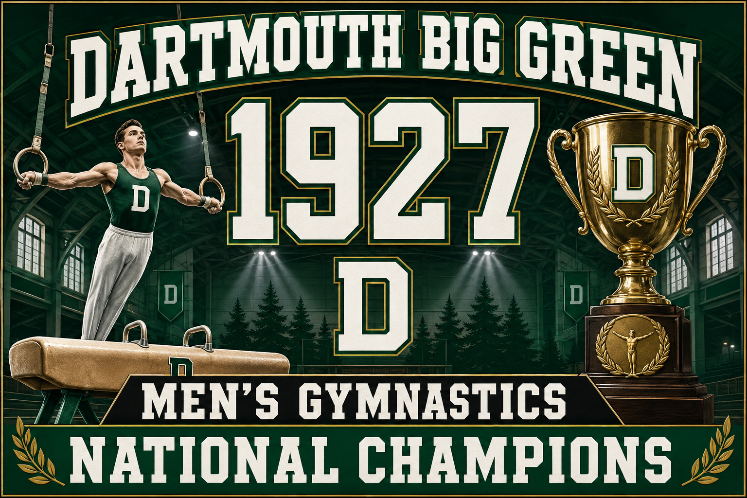 Dartmouth Big Green 1927 Men’s Gymnastics Wall Art