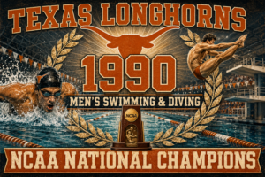 Texas Longhorns 1990 Swimming & Diving Champions Poster