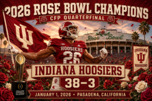 Indiana Hoosiers Rose Bowl Championship Poster-Style Wall Art