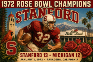1972 Rose Bowl Champions Stanford Football Poster