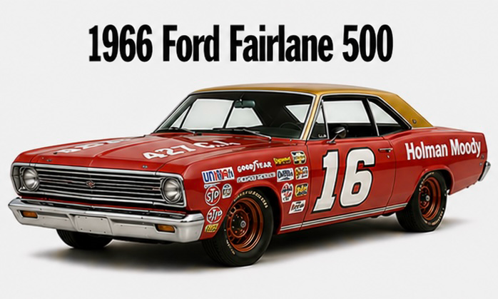 1966 Ford Fairlane 500 No. 16 Racing Car Art
