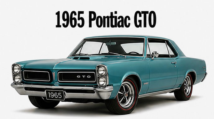 1965 Pontiac GTO Turquoise Muscle Car Wall Art