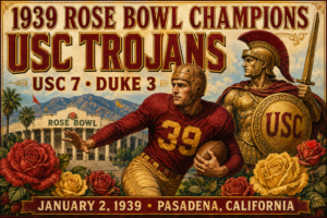 1939 Rose Bowl Champions USC Trojans Vintage-Style Wall Art