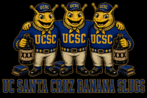 UCSC Santa Cruz Banana Slugs Blue and Gold Graphic