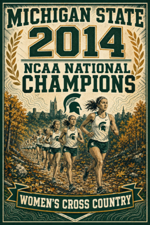 Michigan State 2014 Women's Cross Country Champions Wall Art