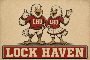 LHU Lock Haven Eagle Mascot Printed Wall Art
