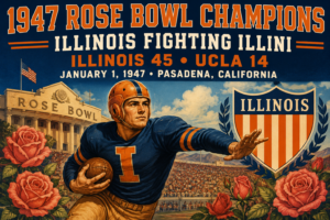 1947 Rose Bowl Champions Illinois Fighting Illini Wall Art