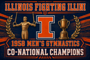 Illinois Fighting Illini 1958 Men's Gymnastics Championship Art