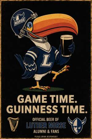 Luther Norse Game Time Guinness Vintage-Style Wall Art