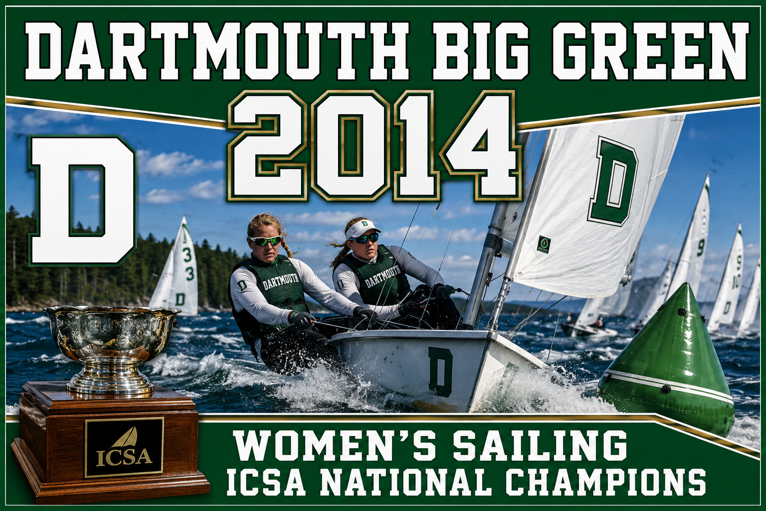 Dartmouth Big Green 2014 Women’s Sailing Championship Poster