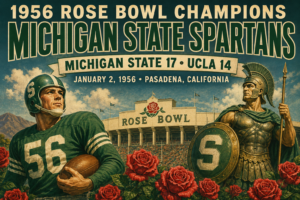 1956 Rose Bowl Champions Michigan State Spartans Wall Art