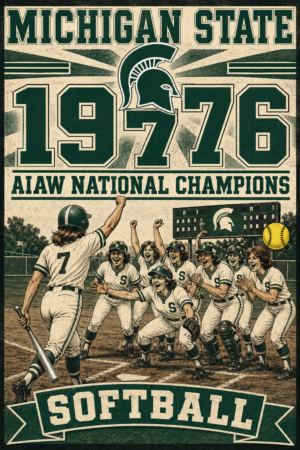 Michigan State 1976 Softball Championship Wall Art