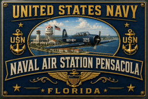 United States Navy Naval Air Station Pensacola Florida Sign