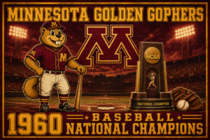 Minnesota Golden Gophers 1960 Baseball Champions Wall Art