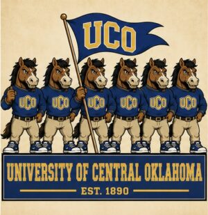 University of Central Oklahoma UCO Horse Team Wall Art Design