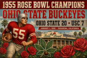 1955 Rose Bowl Champions Ohio State vs USC Wall Art