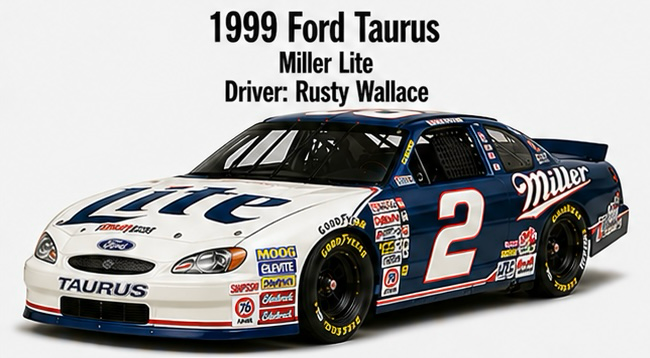 1999 Ford Taurus Miller Lite Rusty Wallace Racing Design